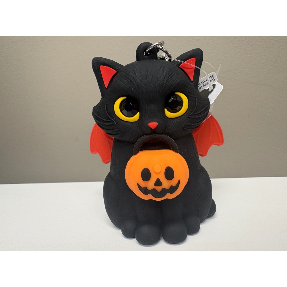 Bath & Body Works Light Up Spooky Kitty Cat w/ Pumpkin PocketBac Holder NWT